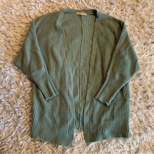Half Sleeve Green Cardigan Sweater